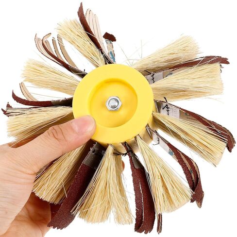Baluue 120-grit Sandpaper Roll Drum Sander for Wood Furniture Polishing with Sisal Hemp Material, Easy to Operate Sanding Drum for Drill Press and Rotary Tools in Kuwait