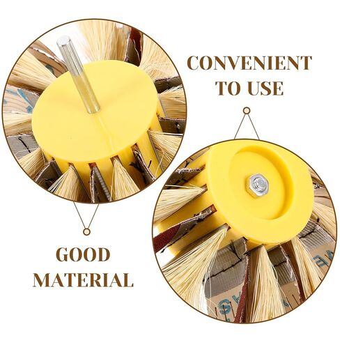 Baluue 120-grit Sandpaper Roll Drum Sander for Wood Furniture Polishing with Sisal Hemp Material, Easy to Operate Sanding Drum for Drill Press and Rotary Tools in Kuwait