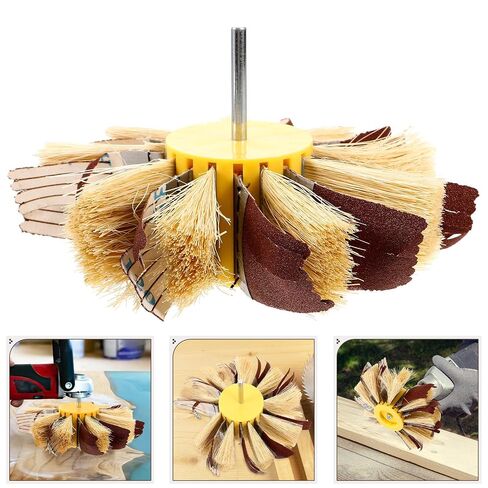 Baluue 120-grit Sandpaper Roll Drum Sander for Wood Furniture Polishing with Sisal Hemp Material, Easy to Operate Sanding Drum for Drill Press and Rotary Tools in Kuwait