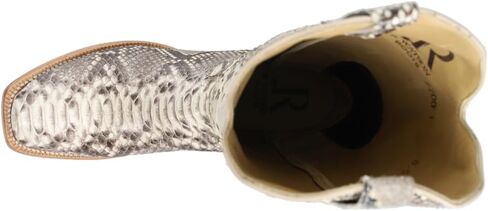 R. Watson Boots R. Black and White Back Cut Python Boots in Kuwait