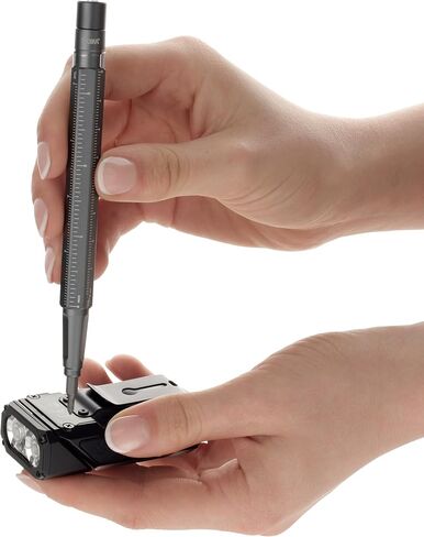 TROIKA Bit pen with 12 different precision bits, construction tool 13, space-saving storage in pen housing with magnetic tip for secure fixing of bits, aluminium, titanium-coloured in Kuwait