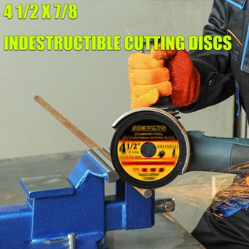 5 Pack Diamond Multi Purpose Saw Blade 4 1/2 inch Indestructible Diamond Cutting Wheel with 7/8 Arbor Angle Grinder Cutting Disc for Metal,Tile,Ceramic,Wood,Plastic (5) in Kuwait