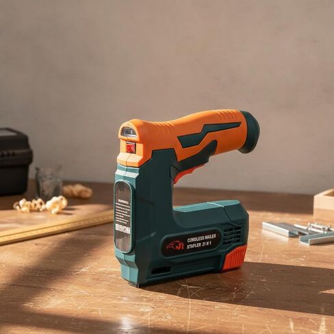 Staple Nail Compact Cordless Nailer Portable Cordless Fastener for Hobbyists, Crafters, Carpentry in Kuwait