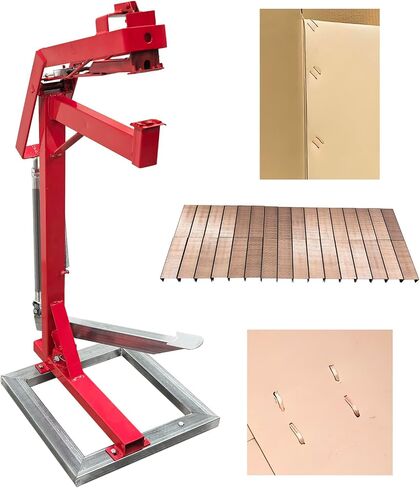 Foot-Operated Carton Stapler for Corrugated Boxes, 1600 Staples | 1.38 x 0.71" Staple, High-strength Manganese Steel Stapling Blade, Box Stitcher, Side Stapling for Various Carton Sizes in Kuwait
