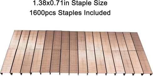 Foot-Operated Carton Stapler for Corrugated Boxes, 1600 Staples | 1.38 x 0.71" Staple, High-strength Manganese Steel Stapling Blade, Box Stitcher, Side Stapling for Various Carton Sizes in Kuwait