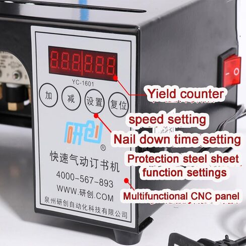 Electric Saddle Type CNC Stapler, Pneumatic Booklet Double Heads Stapler, Automatic Stapler, Large Industrial Stapler for Office in Kuwait