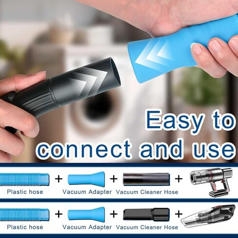 Dryer Vent Cleaner Kit, Vacuum Hose & Brush for Vacuum Hose Attachment | Professional Dryer Vent Cleaning Tool, Lint Trap Duct Cleaning, Remover Brush for Dryer Duct and Trap Maintenance in Kuwait