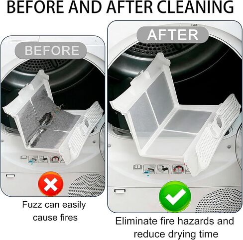 Dryer Vent Cleaner Kit, Vacuum Hose & Brush for Vacuum Hose Attachment | Professional Dryer Vent Cleaning Tool, Lint Trap Duct Cleaning, Remover Brush for Dryer Duct and Trap Maintenance in Kuwait