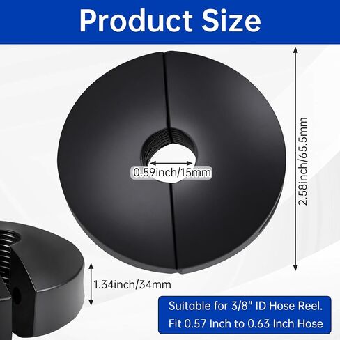 2 Pcs Ball Stopper for 3/8" ID Spring Driven Air Hose Reel, Adjustable Auto Rewind Retractable Hose Reel Stopper, Air Hose Rubber Bumper for 0.57 to 0.63 Inch Hoses in Kuwait
