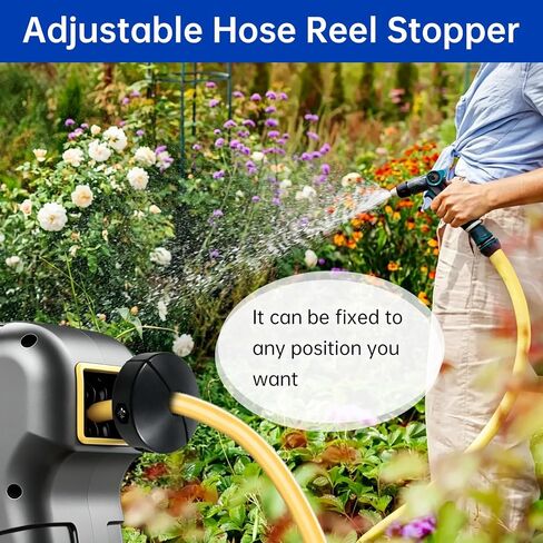 2 Pcs Ball Stopper for 3/8" ID Spring Driven Air Hose Reel, Adjustable Auto Rewind Retractable Hose Reel Stopper, Air Hose Rubber Bumper for 0.57 to 0.63 Inch Hoses in Kuwait