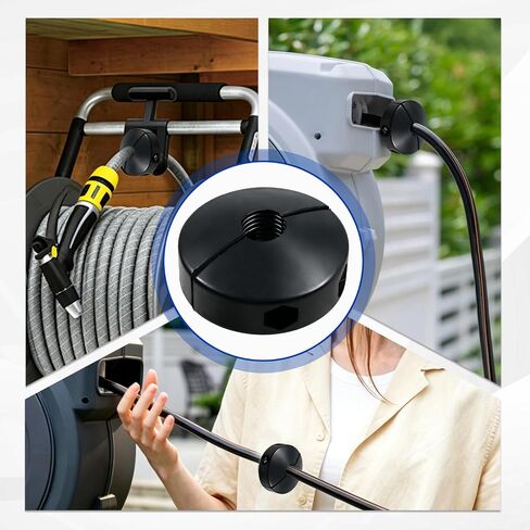2 Pcs Ball Stopper for 3/8" ID Spring Driven Air Hose Reel, Adjustable Auto Rewind Retractable Hose Reel Stopper, Air Hose Rubber Bumper for 0.57 to 0.63 Inch Hoses in Kuwait