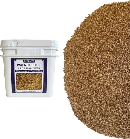 8LBS Walnut Shell Blasting Media 40-60 Mesh Grit - Natural Abrasive Sand for Intake Valve Carbon Cleaner, Tumbling Polishing, Metal Surface Preparation in Kuwait