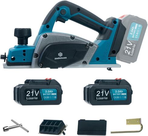 Cordless Hand Planer Adjustable Depth 0-1mm With 2 * 21V Rechargeable Batteries, 16000rpm Hand Planer Woodworking Tools With Safety Lock For Wood Chamfering DIY Models in Kuwait