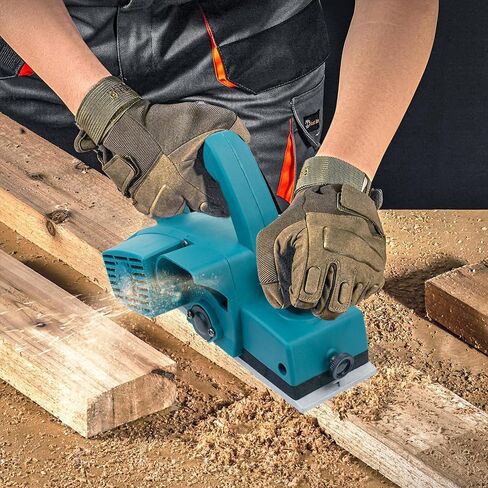 Cordless Hand Planer Adjustable Depth 0-1mm With 2 * 21V Rechargeable Batteries, 16000rpm Hand Planer Woodworking Tools With Safety Lock For Wood Chamfering DIY Models in Kuwait