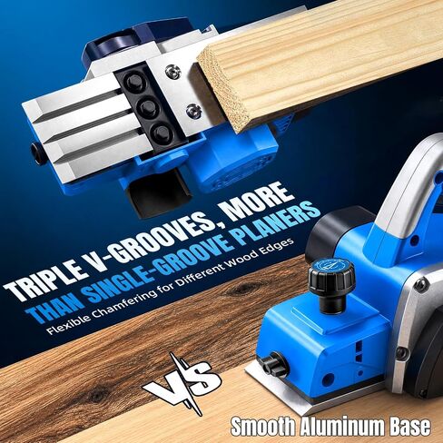 21V Cordless Wood Planer with Brushless Motor 3-1/4 Inch | 15000 RPM Electric Hand Planer with Two 4.0Ah Batteries Power Tool for Woodworking Carpentry Home DIY in Kuwait