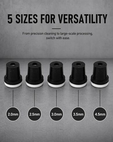 Sandblasting Nozzle Tips Kit, 2/2.5/3/3.5/4.5mm for Sandblasting Guns | 5 Pcs Sandblaster Replacement Nozzle for Sand Blaster Gun & Cabinet in Kuwait