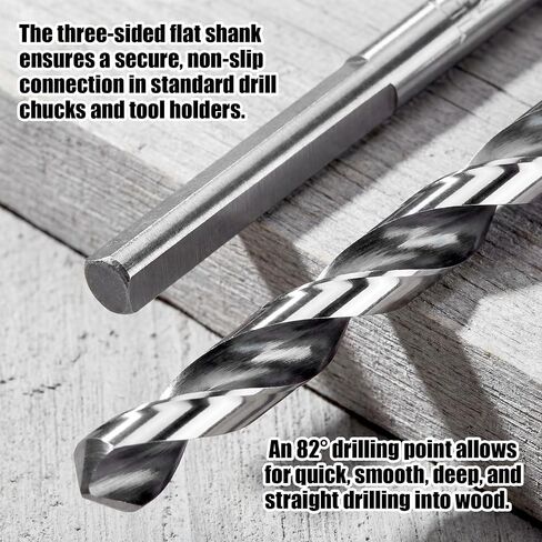 Lounsweer 2 Pack 3/8 x 36 Inch Straight Shank Installer Drill Bit for Wood Extra Long Drill Bits for Wood with Wire Pulling Hole for Woodworking Walls Ceilings Floors in Kuwait
