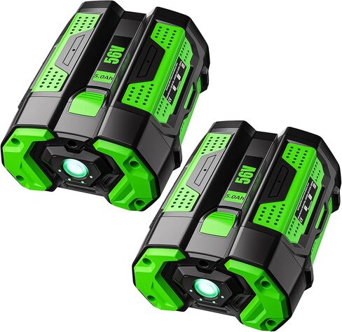 5.0Ah Replacement for EGO 56V Battery BA2800T BA4200T BA5600T 2Pack | Compatible with EGO 56 Volt Battery BA1400T BA2800 BA6720T Power Tools in Kuwait