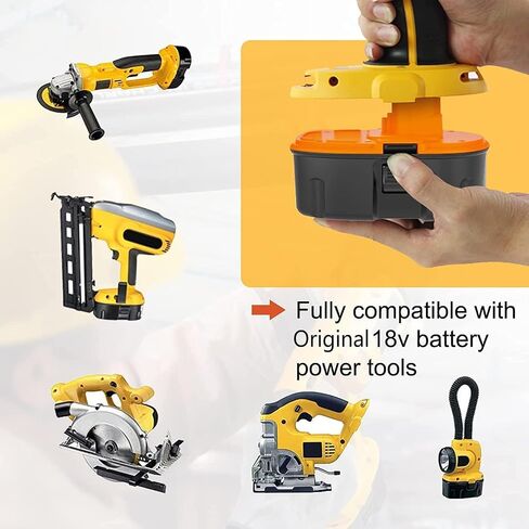18V Replacement Battery for DeWALT: 18 Volt 5.0Ah XRP DC9096 Ni-Mh Batteries Compatible with DC9098 DC9099 DW9095 DW9096 DW9098 Cordless Power Tool,2 Pack in Kuwait