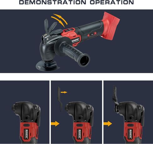 IRONFIST Cordless Oscillating Tools Compatible with MILWAUKEE M18, 6 Speed 8000-20500RPM, Brushless Motor Cordless Multi-Tool for Scraping, Sanding,Cutting Wood (BATTERY NOT INCLUDE) in Kuwait