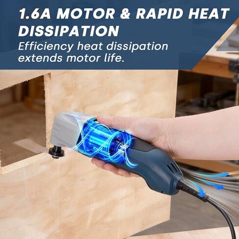 Enventor Multi Tool Saw, 1.6A/200W Electric Oscillating Tool Kit Corded, 22000 OPM, 3° Oscillating Angle Oscillating Saw for Cutting, Scraping, Sanding, Universal Interface in Kuwait