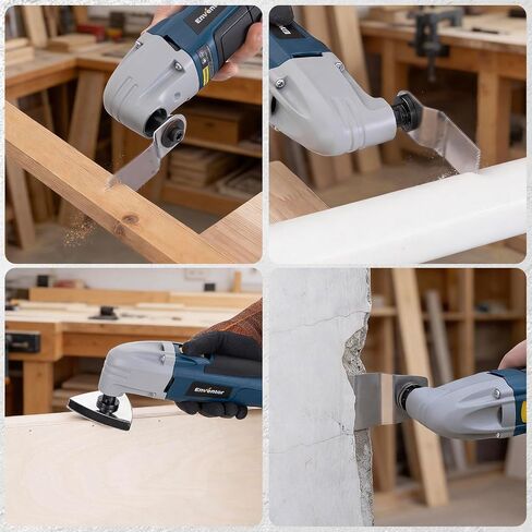 Enventor Multi Tool Saw, 1.6A/200W Electric Oscillating Tool Kit Corded, 22000 OPM, 3° Oscillating Angle Oscillating Saw for Cutting, Scraping, Sanding, Universal Interface in Kuwait