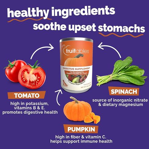 Fruitables Pumpkin Digestive Supplement – Made with Pumpkin for Dogs – Healthy Fiber Supplement for Pet Nutrition – 15 ounces in Saudi Arabia