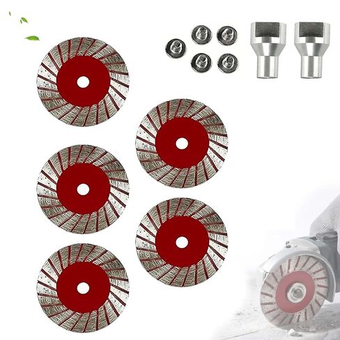 1.57" Diamond Saw Blades Set, Precision Stone Cutting Made Easy, 40mm Multi-Functional Professional Mini Diamond Cutting Blade Set, for Granite, Marble (5* Blades + 2*Sets of Bearings + 5*Screws) in Kuwait