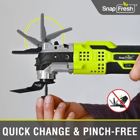SnapFresh Oscillating Tool, 6-Speed Variable, 20V Cordless Oscillating Multi-Tool with 3.2° Oscillation Angle, 2.0Ah Battery & Charger Included, 20pcs Saw Accessories for Cutting, Sanding and Scraping in Kuwait