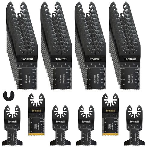 56PCS Oscillating Tool Blades,Universal Multi Tool Blades for Wood,Plastic and Metal,Oscillating Saw Blades Fit Dewalt Ryobi Milwaukee Rockwell Fein (56) in Kuwait