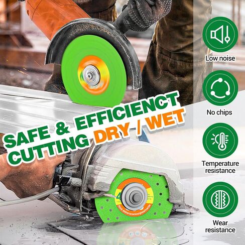 VISCOO 4 Pack 4-1/2" Tile Cutter Diamond Saw Blades for Angle Grinder | Tile Blade for Porcelain Ceramic Glass Marble, Diamond Grinding Disc, Cutting Tool in Kuwait