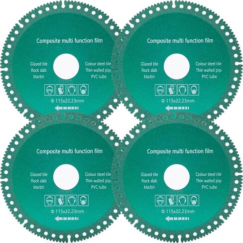 4-1/2 Inch Diamond Saw Blades for Angle Grinder for Angle Grinder 7/8" Cutting Disc, Grinder Cut Off Wheels for Metal, Ceramic, Marble, Stone–Disco para Cortar Ceramica, Grinder Blades (4PCS) in Kuwait