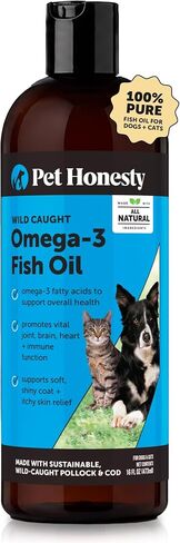 Pet Honesty Omega SkinHealth Chews for Dogs - Omega 3 Fish Oil - Krill, Spirulina, Omega-3s, Alaskan for Healthy Skin & Coat, Helps Itchy Skin, Dog Allergies, May Reduce Normal Shedding - (90 Count) in Saudi Arabia