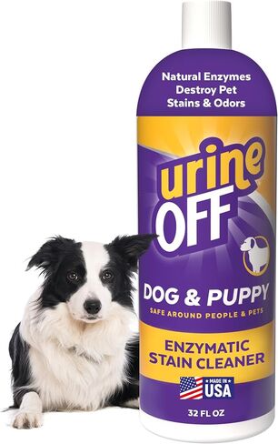Urine Off Puppy & Dog Odor & Stain Remover| Fresh Scent Carpet Cleaner Spray | Bio Enzymatic Stain & Urine Odor Eliminator | Pet Safe Cleaner | 1 gal. in Kuwait
