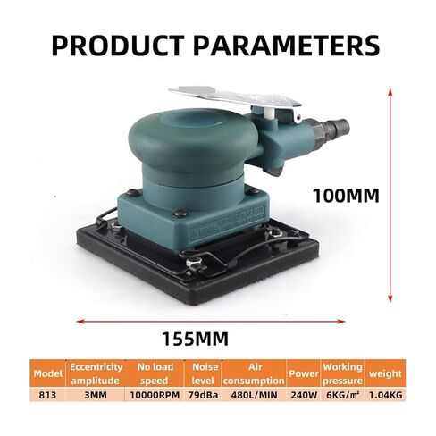 100 * 110MM Clamp Type Flanging Chassis Pneumatic Air Square Polisher Sandpaper Sandshaker Grinder Polishing Tool in Kuwait
