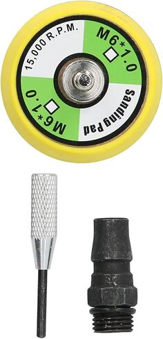 Pneumatic Sandpaper Machine, Eccentric Air Sander with 2/3 in Grinding Pad, Low Noise High - Speed Air Polisher for Mirror Buffing on Metal Furniture Plastic in Kuwait