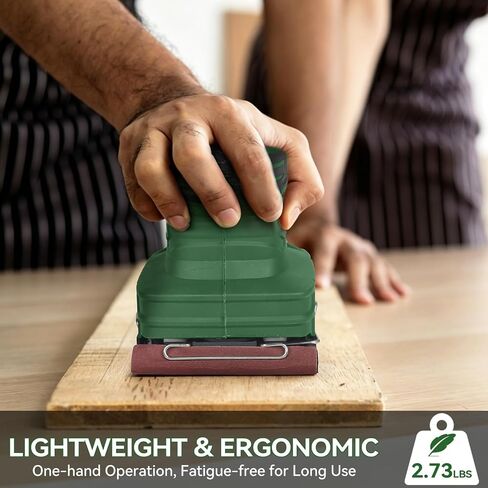1/4 Sheet Sander, Prostormer 14000RPM Electric Palm Sander | with 21Pcs Sandpapers, Dust Bag for Woodworking, Polishing in Kuwait