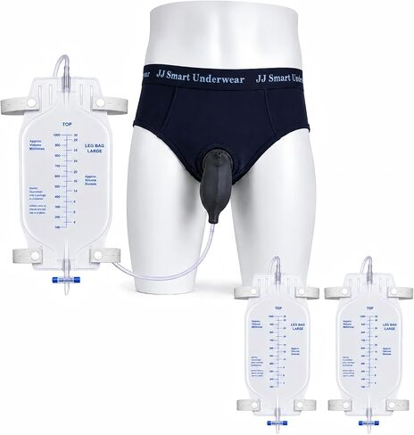 Mens Incontinence Protective Briefs – Includes 3 Urine Bags for Reliable Protection X-Small in Saudi Arabia