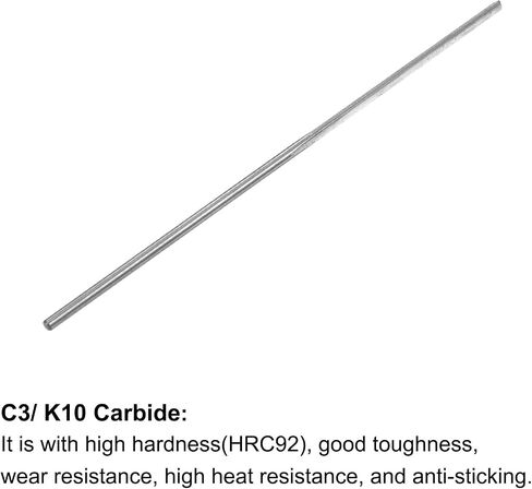 Chucking Reamer, 1mm C3/K10 Tungsten Carbide H7 Accuracy Lathe Machine Reamer 6 Straight Flutes Milling Cutter in Kuwait