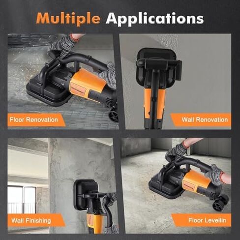 Concrete Grinder Set, Floor Grinder, 3800W Sur-face Planer with Dust Extraction Shroud for Grinding Concrete, Cement, and Marble in Kuwait