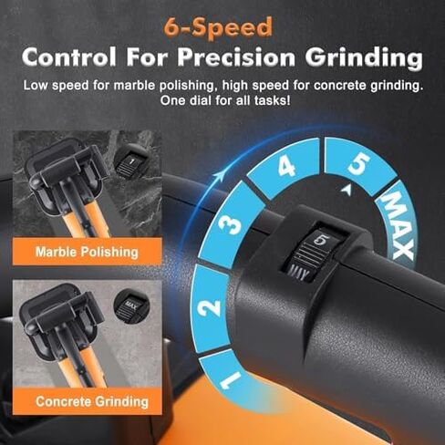 Concrete Grinder Set, Floor Grinder, 3800W Sur-face Planer with Dust Extraction Shroud for Grinding Concrete, Cement, and Marble in Kuwait