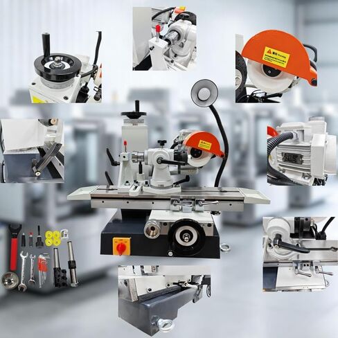 Universal Tool Grinding Machine 56/s 50HC Accessories 220V | FC300 Cast Iron, 2800RPM, For Reamers, gear cutters, end mills, etc, 360 °grinding wheel head, high-precision linear guides in Kuwait