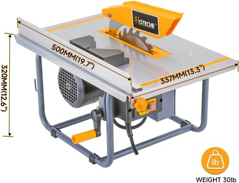 Hoteche 8-Inch Portable Table Saw, 720W Compact Benchtop Table Saw with 20T Carbide Tipped Blade, Precision Electric Woodworking Saw for Home Workshop & DIY Projects in Kuwait