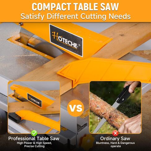 Hoteche 8-Inch Portable Table Saw, 720W Compact Benchtop Table Saw with 20T Carbide Tipped Blade, Precision Electric Woodworking Saw for Home Workshop & DIY Projects in Kuwait