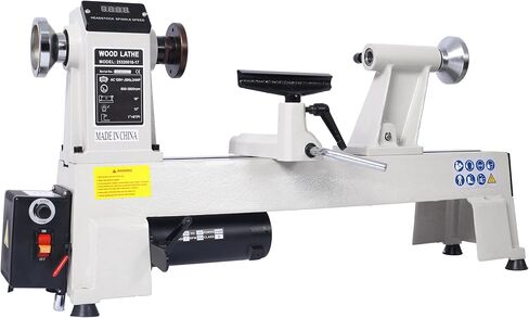 12" x 18" Benchtop Wood Lathe 3/4 HP Variable Speed 650-3800 RPM with Digital Readout Steel Construction Wood Turning Lathe Machine for Woodworking Projects in Kuwait