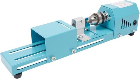 Multi-Purpose Mini Wood Lathe Milling Machine 96W 7 Speeds | Benchtop Mini Woodworking Lathe for Punching, Engraving, Sanding, Cutting, Rounding, 4000-9000rpm, 0.6-6mm Chuck Range in Kuwait