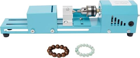 Multi-Purpose Mini Wood Lathe Milling Machine 96W 7 Speeds | Benchtop Mini Woodworking Lathe for Punching, Engraving, Sanding, Cutting, Rounding, 4000-9000rpm, 0.6-6mm Chuck Range in Kuwait