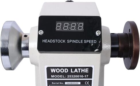 Steel Wood Lathe Machine, Gray, 12" x 18" Wood Lathe, Woodturning, 37.7 x 8.8 x 15.4 in, for Workshop or Garage in Kuwait