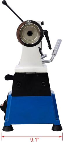 Benchtop Wood Lathe 10x18 Inch, 1/2hp Benchtop Mini Lathe Machine, 5 Speed 500/750/1150/1800/ 3150rpm, 4 Non-Slip Rubber Feet, All-Steel Rotary Handle for Woodworking Woodturning in Kuwait