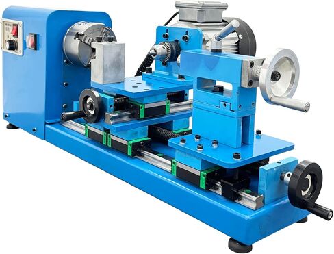Dual Motor Wood Bead Lathe 750W+450W 220V Single Phase | 32mm Spindle Bore, MT2 Taper, 0-1600 r/min, with 4-Jaw Chuck for DIY Beads Bowl Processing in Kuwait